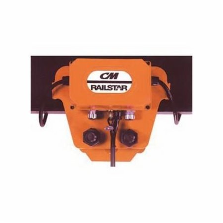 CM Railstar Motor Driven Trolley, 0125 To 2 Ton, Fits Beam Flange Width 338 To 6 In, Fits Beam 300